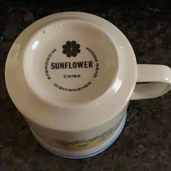 Vintage porcelain sunflower plate and mug - Picture 10 of 12